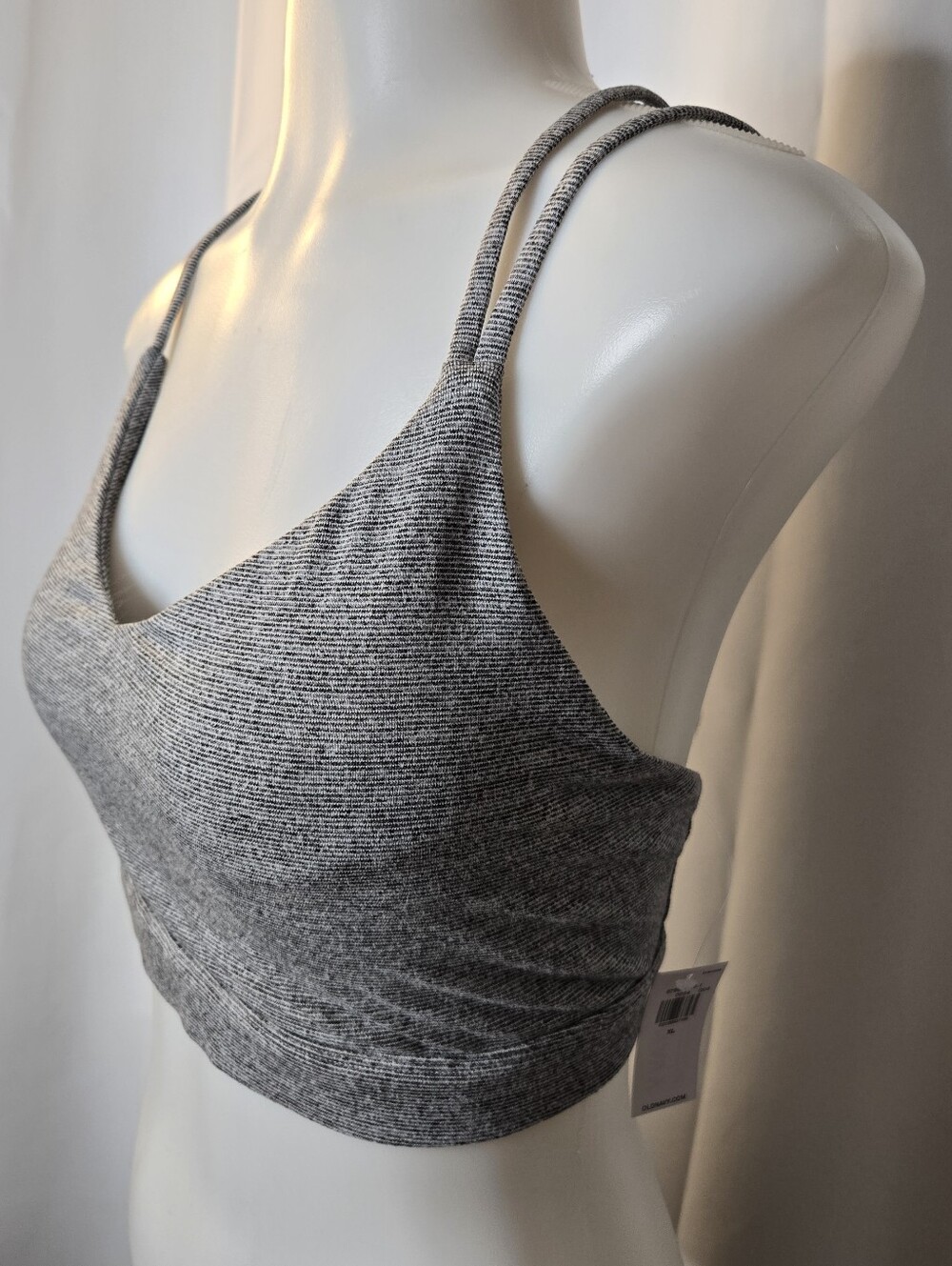 Old Navy Lightweight Support Strappy Sports Bra Grey XL NWT - Picture 5 of 8